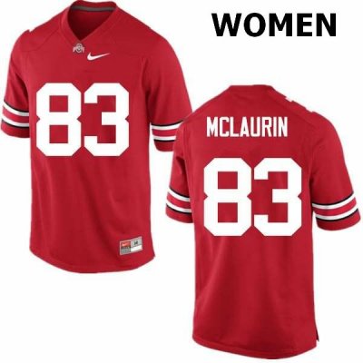 Women's Ohio State Buckeyes #83 Terry McLaurin Red Nike NCAA College Football Jersey Designated ONK0344JE